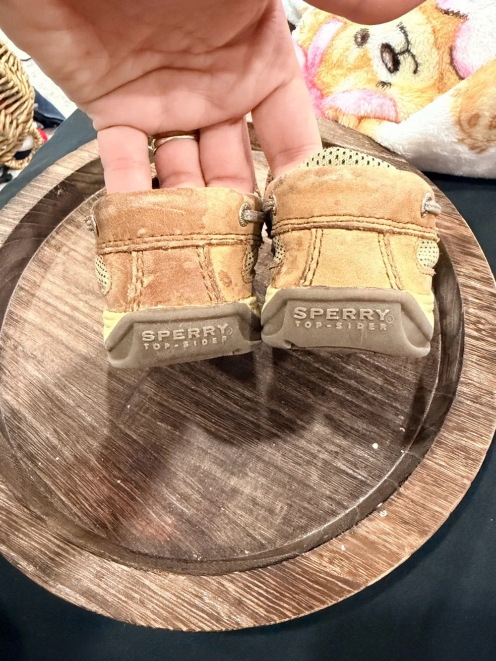 Sperry Kids Tan/Brown Landyard AC Boat Shoes 6c